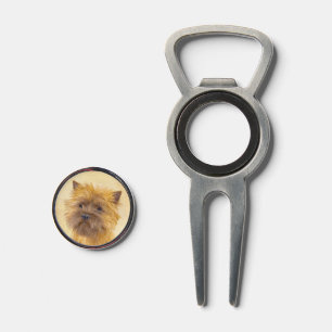 Cairn Terrier Painting - Cute Original Dog Art Divot Tool