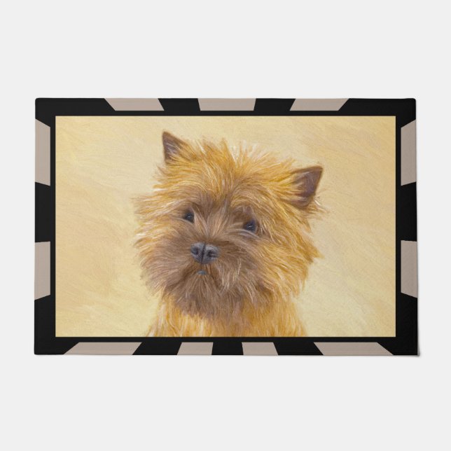 Cairn Terrier Painting - Cute Original Dog Art Doormat (Front)