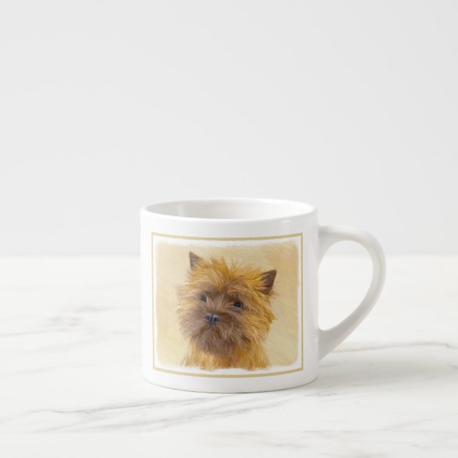 Cairn Terrier Painting - Cute Original Dog Art Espresso Cup (Right)