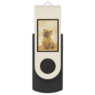 Cairn Terrier Painting - Cute Original Dog Art Flash Drive