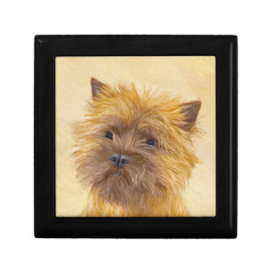 Cairn Terrier Painting - Cute Original Dog Art Gift Box