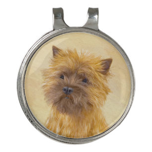 Cairn Terrier Painting - Cute Original Dog Art Golf Hat Clip