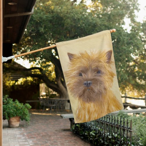 Cairn Terrier Painting _ Cute Original Dog Art House Flag