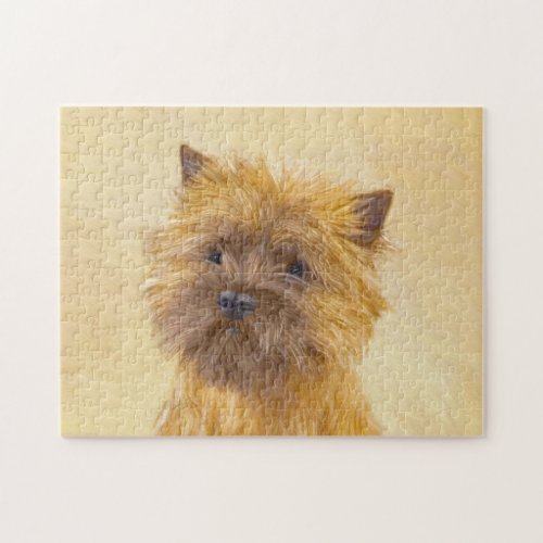 Cairn Terrier Painting _ Cute Original Dog Art Jigsaw Puzzle