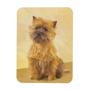 Cairn Terrier Painting - Cute Original Dog Art Magnet