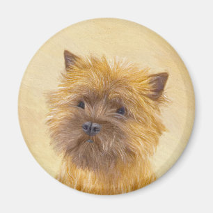 Cairn Terrier Painting - Cute Original Dog Art Magnet