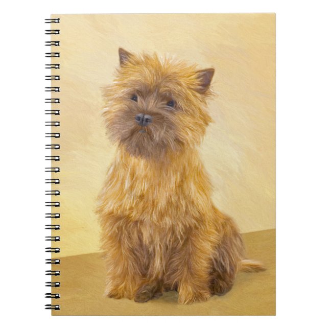 Cairn Terrier Painting - Cute Original Dog Art Notebook (Front)