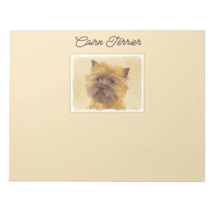 Cairn Terrier Painting - Cute Original Dog Art Notepad