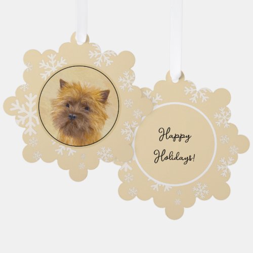 Cairn Terrier Painting _ Cute Original Dog Art Ornament Card