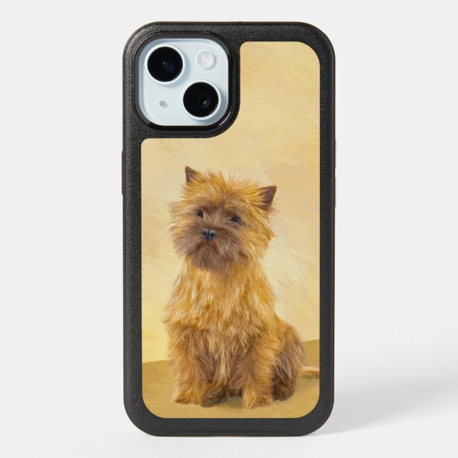 Cairn Terrier Painting - Cute Original Dog Art Ott iPhone 15 Case (Back)