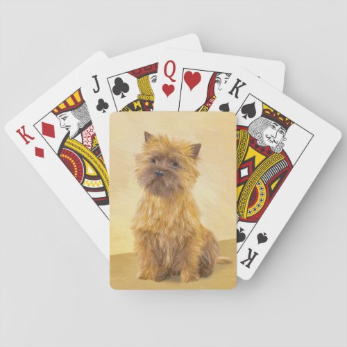 Cairn Terrier Painting _ Cute Original Dog Art Playing Cards