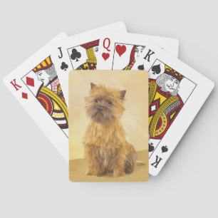 Cairn Terrier Painting - Cute Original Dog Art Poker Cards