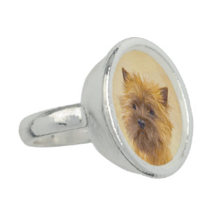 Cairn Terrier Painting - Cute Original Dog Art Ring