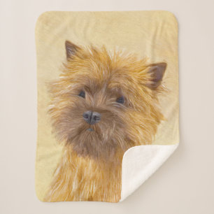 Cairn Terrier Painting - Cute Original Dog Art Sherpa Blanket