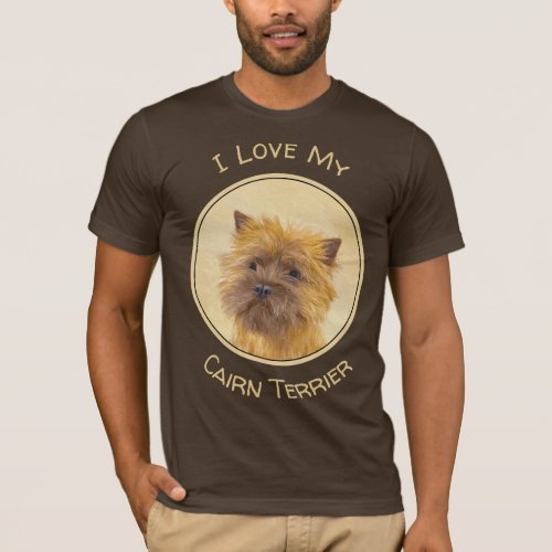 Cairn Terrier Painting _ Cute Original Dog Art T_Shirt