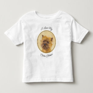 Cairn Terrier Painting - Cute Original Dog Art Toddler T-shirt