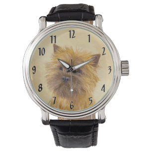 Cairn Terrier Painting - Cute Original Dog Art Watch