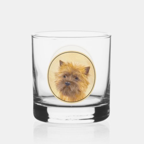 Cairn Terrier Painting _ Cute Original Dog Art Whiskey Glass