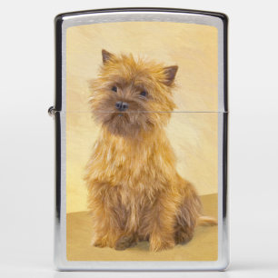 Cairn Terrier Painting - Cute Original Dog Art Zippo Lighter