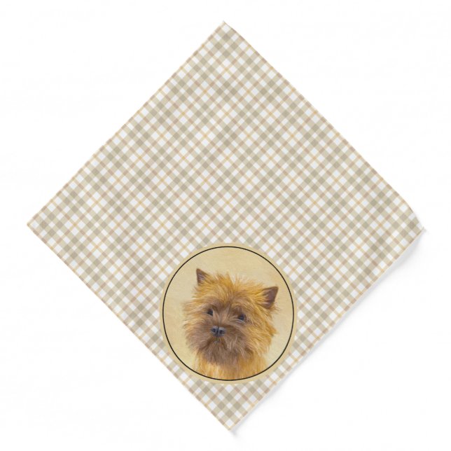 Cairn Terrier Painting Cute Original Pet Dog Art Bandana (Front)