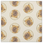 Cairn Terrier Painting Cute Original Pet Dog Art Fabric