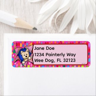 Cairn Terrier Party Blast Label