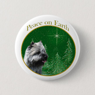 Cairn Terrier Peace Pinback Button