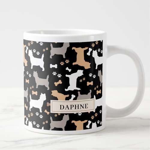 Cairn Terrier Personalized Add a Name Patterned Espresso Cup