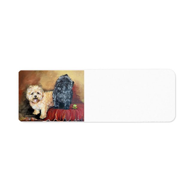 Cairn Terrier Portrait Label (Front)