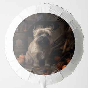 Cairn Terrier Pumpkins Halloween Scary Balloon