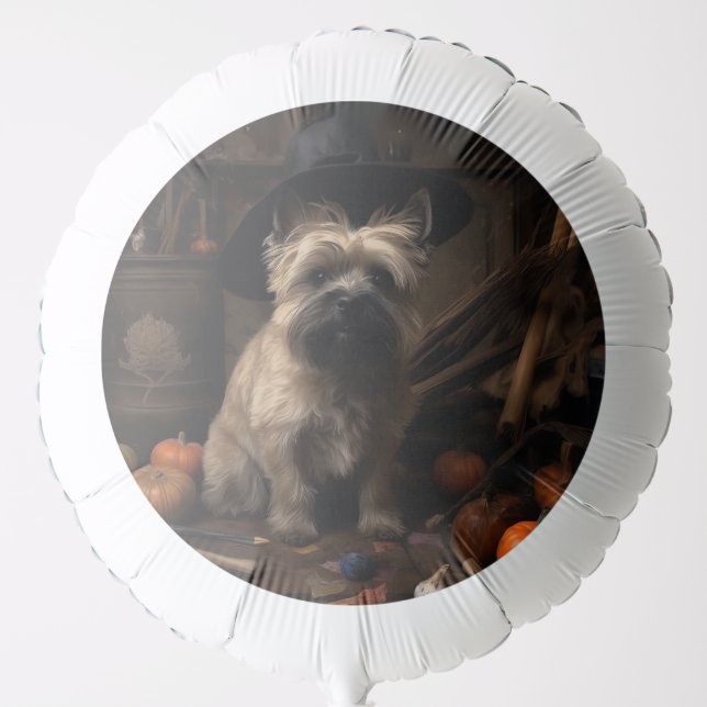 Cairn Terrier Pumpkins Halloween Scary  Balloon (Front)