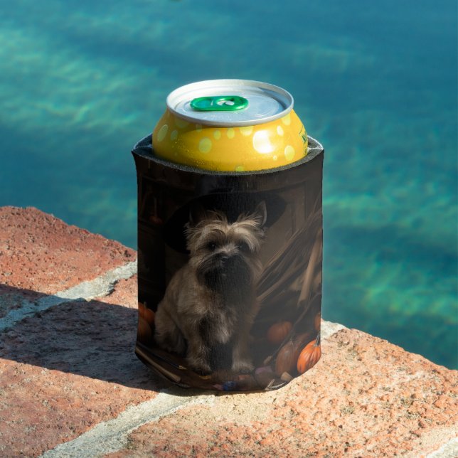 Cairn Terrier Pumpkins Halloween Scary  Can Cooler (In Situ Pool)