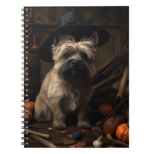 Cairn Terrier Pumpkins Halloween Scary  Notebook