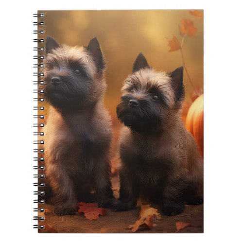 Cairn Terrier Puppy Autumn Delight Pumpkin  Notebook