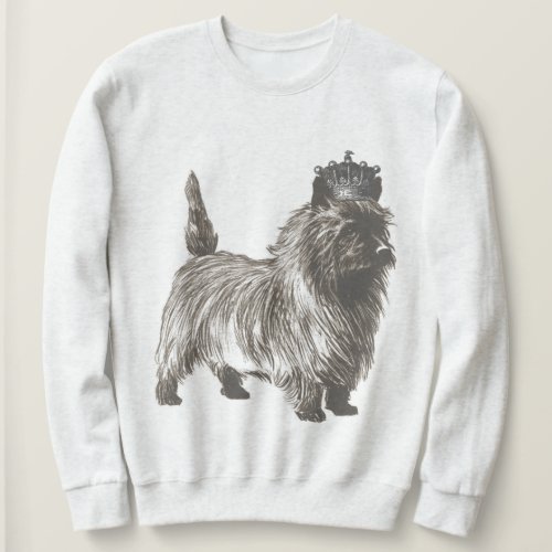 Cairn Terrier Puppy Dog Vintage Illustration Sweatshirt