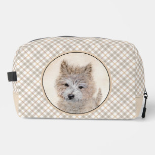 Cairn Terrier Puppy Painting Cute Original Dog Art Dopp Kit