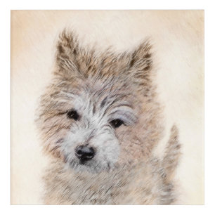 Cairn Terrier Puppy Painting - Original Dog Art