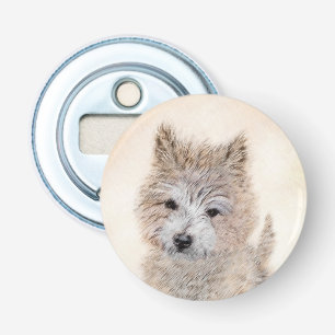 Cairn Terrier Puppy Painting - Original Dog Art Bottle Opener