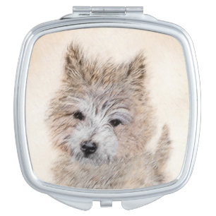 Cairn Terrier Puppy Painting - Original Dog Art Compact Mirror