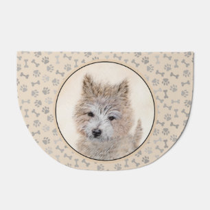 Cairn Terrier Puppy Painting - Original Dog Art Doormat
