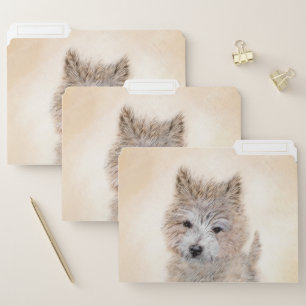 Cairn Terrier Puppy Painting - Original Dog Art File Folder