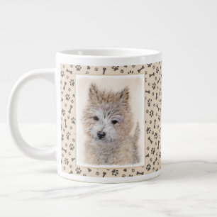 Cairn Terrier Puppy Painting - Original Dog Art Giant Coffee Mug