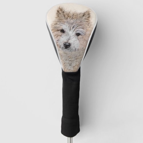 Cairn Terrier Puppy Painting _ Original Dog Art Golf Head Cover