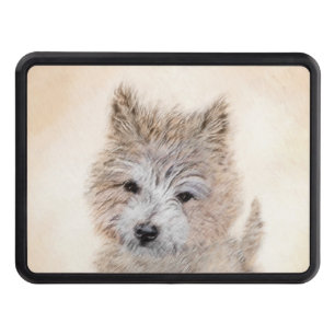 Cairn Terrier Puppy Painting - Original Dog Art Hitch Cover