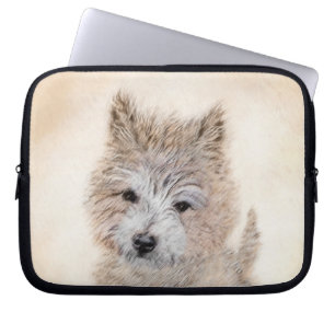Cairn Terrier Puppy Painting - Original Dog Art Laptop Sleeve