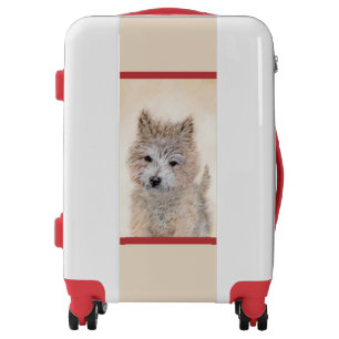 Cairn Terrier Puppy Painting - Original Dog Art Luggage
