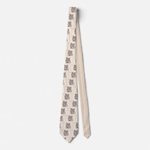 Cairn Terrier Puppy Painting - Original Dog Art Neck Tie