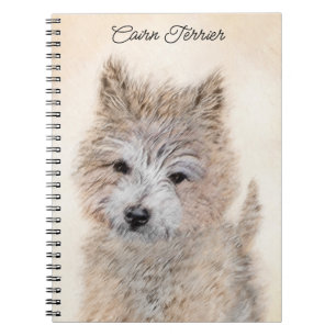 Cairn Terrier Puppy Painting - Original Dog Art Notebook