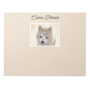 Cairn Terrier Puppy Painting - Original Dog Art Notepad