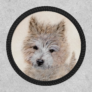 Cairn Terrier Puppy Painting - Original Dog Art Patch